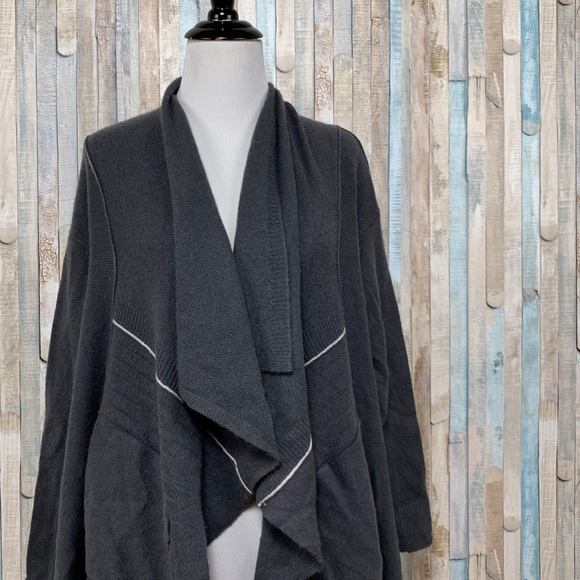 Paychi Guh S M Gray Open Back Cashmere Cardigan - Picture 5 of 8